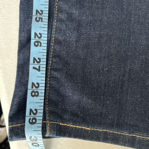 Levis 505 Jeans Womens 6S Blue Straight Leg Mid Rise Dark Wash Denim - Picture 7 of 10